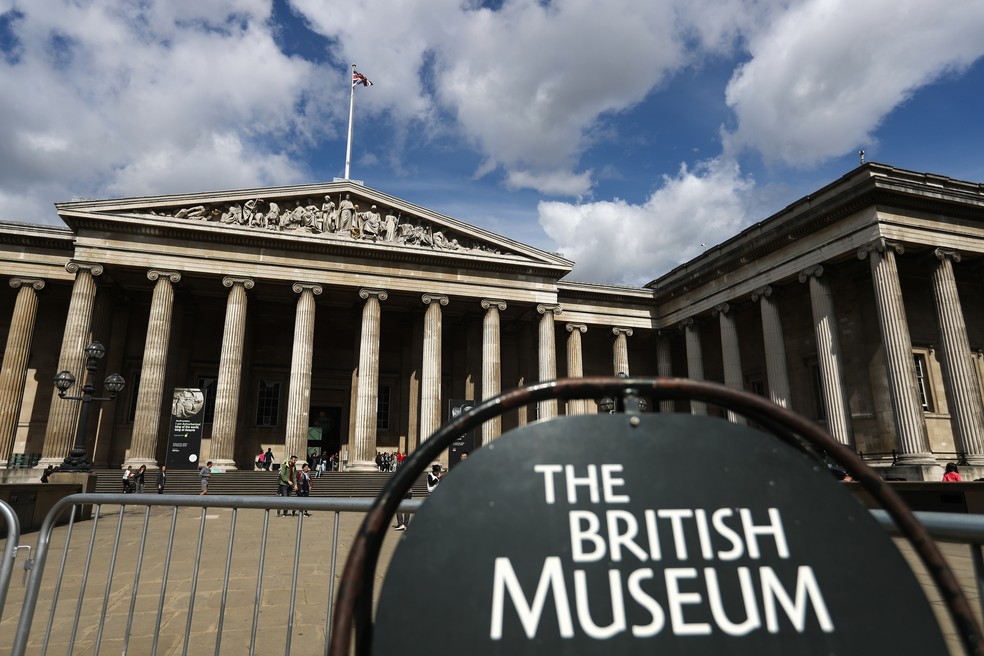 Fachada do Museu Britânico, em Londres, em agosto de 2018 — Foto: Daniel Leal-Olivas/AFP/Arquivo