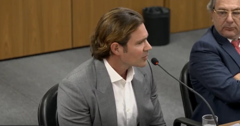 Banqueiro Daniel Vorcaro, em depoimento à Polícia Federal, nega irregularidades na condução dos negócios do Banco Master — Foto: Reprodução/Polícia Federal