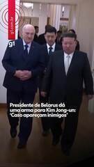 Presidente de Belarus dá fuzil de presente a Kim Jong-un