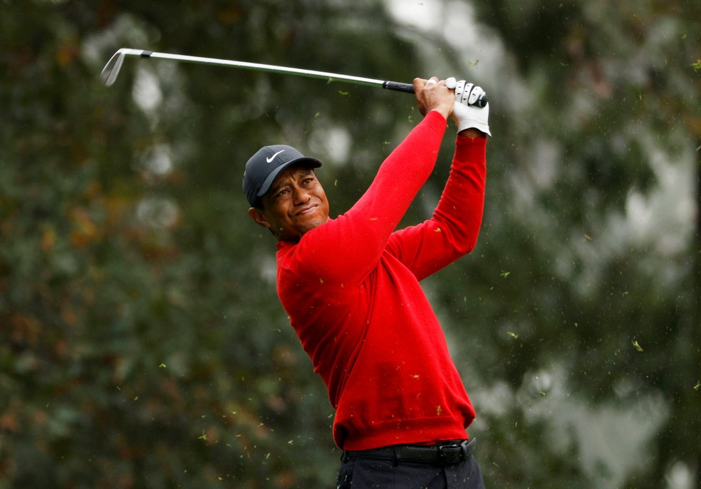 Tiger Woods participa de torneio em Augusta, na Geórgia, em novembro de 2020 — Foto: Mike Segar/Reuters