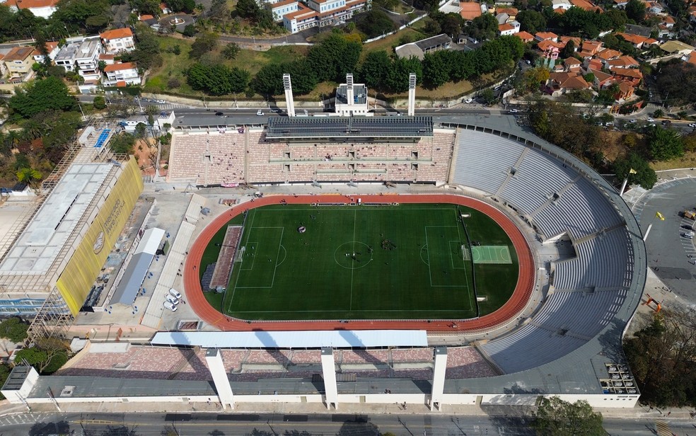 Vista da Arena Mercado Livre Pacaembu em São Paulo — Foto: MARLON COSTA/AGIF/AGÊNCIA DE FOTOGRAFIA/ESTADÃO CONTEÚDO