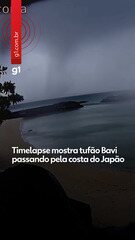 Timelapse mostra tufão Bavi passando pela costa do Japão